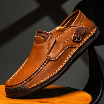 Vyriški batai Patogūs laisvalaikio sportbačiai Vyrai Visi prekės ženklai Vairavimo batai Loafers Vyriškas guminis padas Didelis dydis 38-48 Mokasinai Oda Minkšta