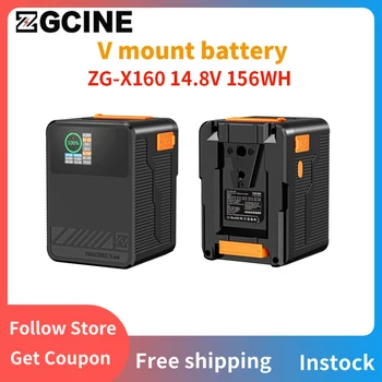 ZGCINE ZG-X160 V Mount baterija 14.8V 156Wh Ekrano išėjimo galia V užraktas V formos baterija PD greitas įkrovimas fotoaparatui DSLR