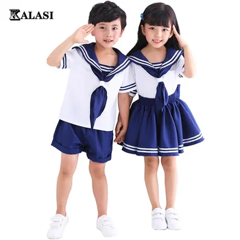 japonų anime karinio jūrų laivyno jūreivio kostiumo uniforma mergaitėms berniukai vaikai vaikai Purimo Helovino vakarėlis Išgalvota suknelė