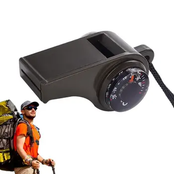 saugos išgyvenimo švilpukas Kempingo signaliniai švilpukai su kompasu ir termometru Nešiojamas vėrinio švilpukas gyvybės gelbėjimui