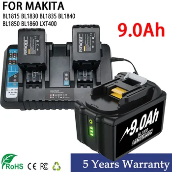 skirta Makita 18V 9000mAh įkraunamai ličio jonų baterijai, Makita įrankių gręžtuvui BL1850b BL1860 BL1860 BL1830 BL1815 BL1840 LXT400
