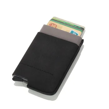 weduoduoduo Vyrai RFID kreditinės kortelės ID turėtojas Fashion Mini Nubuko odos monetų piniginė Anti-thife kortelių dėklas Automatinis kortelių laikiklis